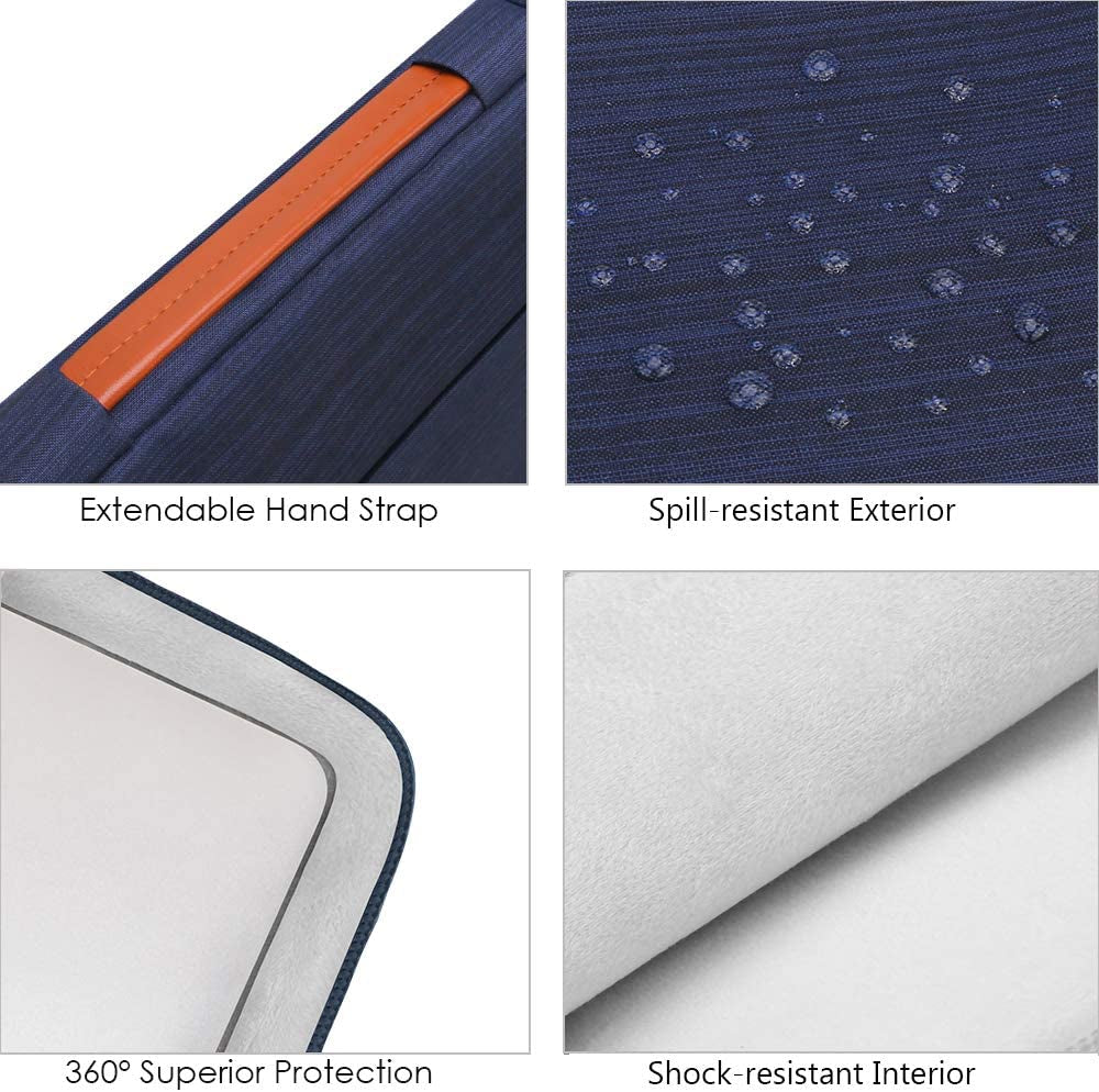 360° Protective Laptop Sleeve Case for 16 Inch New Macbook Pro M3 Pro/Max M2 M1 Pro/Max A2991 A2780 A2485 A2141 2023-2019, 15 Inch Surface Laptop 5/4/3/2/1 Computer Bag Water Resistant, Blue